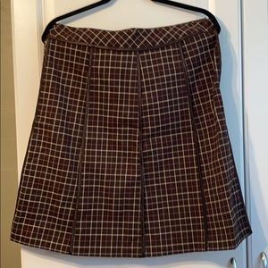 Brown/pink  plaid skirt
